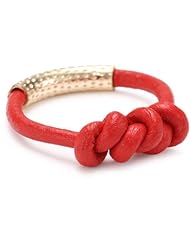 by boe Red Leather Knot Ring, Size 7.5