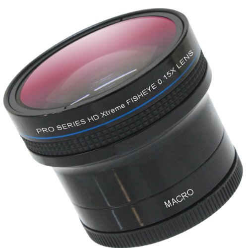 0.15x Super HD Fisheye Lens for 55-300mm, 18-55mm, 55-200mm, 50mm & 60mm Nikon Lenses