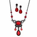 Ruby Tears Necklace Earrings Box Set
