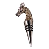 Review Katarina Jewelry  / Jeweled Giraffe in Silver Wine Bottle Stopper with Stainless Steel Shank