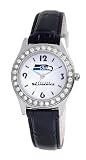 NFL Women's SH20017 Seattle Seahawks Game Day Dazzler Black Leather Watch