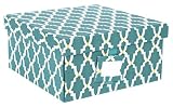 Working Class Studio The Re-Gift Collection Lattice Medium Box, Teal