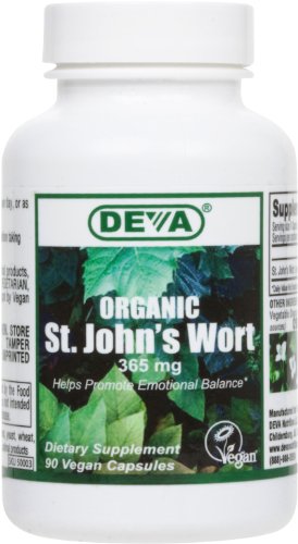 Deva Vegan Vitamins Organic St. John's Wort, 90-Count