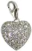 Chrysalis Sterling Silver Ladies Cubic Zirconia Heart Charm