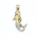 14K 2-TONE Med Mermaid Pendant - GH17207