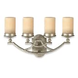 Royce Lighting RV2251/4-22 Four-Light Vanity Olde English Silver with Champagne Scavo Globes