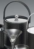 Review Kraftware  / Kraftware 46373 San Remo Eclipse 3 Quart Ice Bucket with Stitched Handle and Metal Cover
