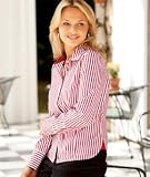 Tommy Hilfiger Ladies Albany Striped Poplin Button-Down Shirt