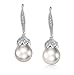 Bling Jewelry Bridal Pave Encrusted Crown Pearl title=