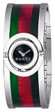 Gucci Women`s YA112517 Twirl Small Green Red Acetate Bangle Watch