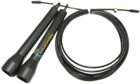 Crossfit Jump Rope [TODAY 50% OFF use GADHIOSW at Checkout] - Double Under Ready with Fast Flex Cable and EZ Adjust Screws - No Screwdriver Needed - With Carry Case