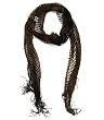 Dark Taupe Fishnet Skinny Scarf 12" X 64"