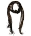 Dark Taupe Fishnet Skinny Scarf 12" X 64"
