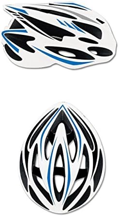 A Point Fashion and Cool Adult Bicycle Helmet, Smart Vents, Matte with Warning Lamp Integrated Helmet (white blue)