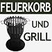 FEUERKORB UND GRILL MIT GRILLROST FEUERSCHALE SCHWARZ