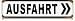 Ausfahrt Foreign Language Vintage Metal Sign - Victory Vintage Signs