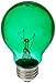 GE Incandescent Party Light Bulb, A19 Light Bulb, 25-Watts, Green Light Bulb, Medium Base, 1-Pack, Party Lights