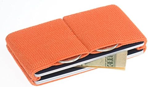 Isooak Credit Card Holder Ultra Slim Wallet Coin Purse (dark orange)