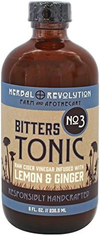 Herbal Revolution - Raw Cider Vinegar Bitters Tonic No. 3 Lemon and Ginger - 8 oz.