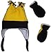 N'Ice Caps Boys Sherpa Lined Micro Fleece Four Corner Ski Hat and Mitten Set