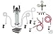 3 Tap Chrome Tower Home Brew Kegerator Kit with tray (Flat Rate Shipping)