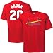 St. Louis Cardinals T Shirt : Majestic St. Louis Cardinals #20 Lou Brock Red Cooperstown Player T Shirt