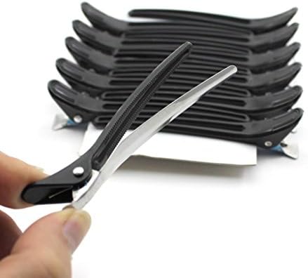 Black Plastic Hair Claw Salon Home Duckbill Clip Hair Make-Up Clamp Tool