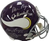 Jim Marshall Autographed/Hand Signed Minnesota Vikings Full Size Replica Helmet-4 signatures