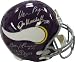 Alan Page Autographed/Hand Signed Minnesota Vikings Full Size Replica Helmet-4 signatures