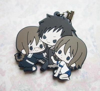 KeyChain Key Ring Cellphone Charm Phone Chain Pendant for Anime Durarara!! DRRR Izaya Orihara brother and sister Flexile Rubber