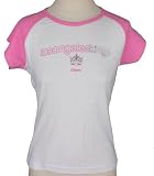 Womens Los Angeles Kings White Cropped Tee (Large, White/Pink)