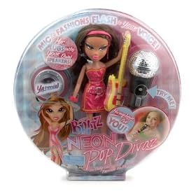 Bratz Neon Pop Divaz 10 Inch Doll Playset - Yasmin with Guitar and Microphone by Bratz