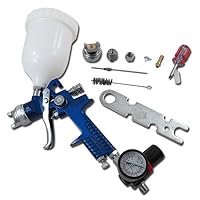 2-IN-1 HVLP AIR SPRAYER AND PRIMER GUN WITH REGULATOR 1.4MM + 2.0MM NOZZLES