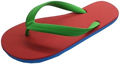 Deecoo Women Girl Boy Top Rubber Thong Sandal Flip Flops (6.0 B(M) US, Red 1)