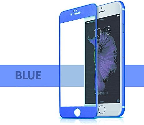 Apple iPhone 6 6s Plus 5.5" inch display 3D Curved Titanium Alloy Edge Front+Full back tempered glass screen protector film Model A1522, A1524, A1593, A1634, A1687, A1699 color conversion (blue)