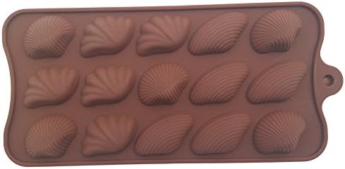 Fanhesheng 15 Multiple Shell Shape Chocolate Cake Cookie Muffin Candy Jelly Baking Silicone Bakeware Mould Mold