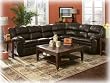 Sorento Chocolate Sectional By Ashley Furniture With Silver Shipping