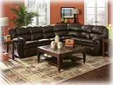 Sorento Chocolate Sectional By Ashley Furniture With Silver Shipping