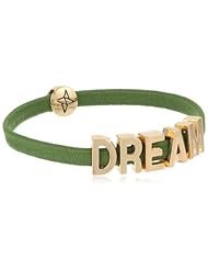 BCBGeneration Olive and Gold Dream Mini Stretch Affirmation Bracelet, 8"