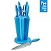 Knife Set, BLUE With A Holder-For 5 Knives, A Scissor & Universal Polypropylene Cylinder : Steak Knife, Bread Knife, Paring Knife, Utility, & Cheese Knife; Commercial & Home Kitchen-By Kitch N’ Wares