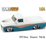 Jada Dub City Green and White 1972 Chevy Cheyenne 1:64 Scale Die Cast Truck Car by Dub City