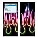 Rainbow Neon Flames Design Decal Skin Sticker for Apple iPod nano 2G (2nd Generation) 2GB/ 4GB/ 8GB Player