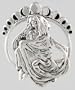 Lunar Eclipse Goddess Pendant, sterling