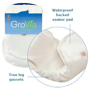 Click to buy Cloth Baby Diapers Supplies: GroVia Organic Cotton Soaker Pad 2 Pack from Amazon!