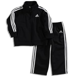 adidas Boys 2-7 ITB Iconic Tricot Set, Caviar Black, 6