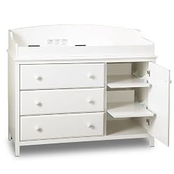 South Shore 3250333 Cotton Candy Collection 48" Changing Table, Pure White