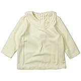 《H28年秋冬物》(日本製) Pample Mousse(パンプルムース) コンパクトパイル起毛ニット衿レース編花付ブラウス 90cm/OW NO.DP-63250