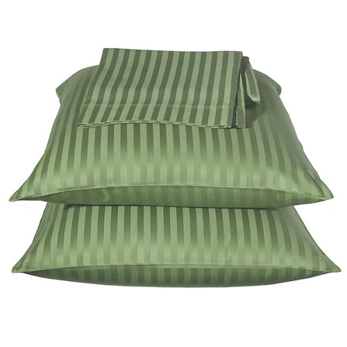 340-Thread-Count Stripe Sheet Set - Green
