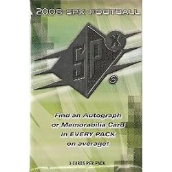 2008 Upper Deck SPX Football Factory Sealed HOBBY Pack (1 Autograph or Game-Used per Pack)