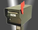 Fort Knox Fortress Locking Mailbox With Matching Post - Black